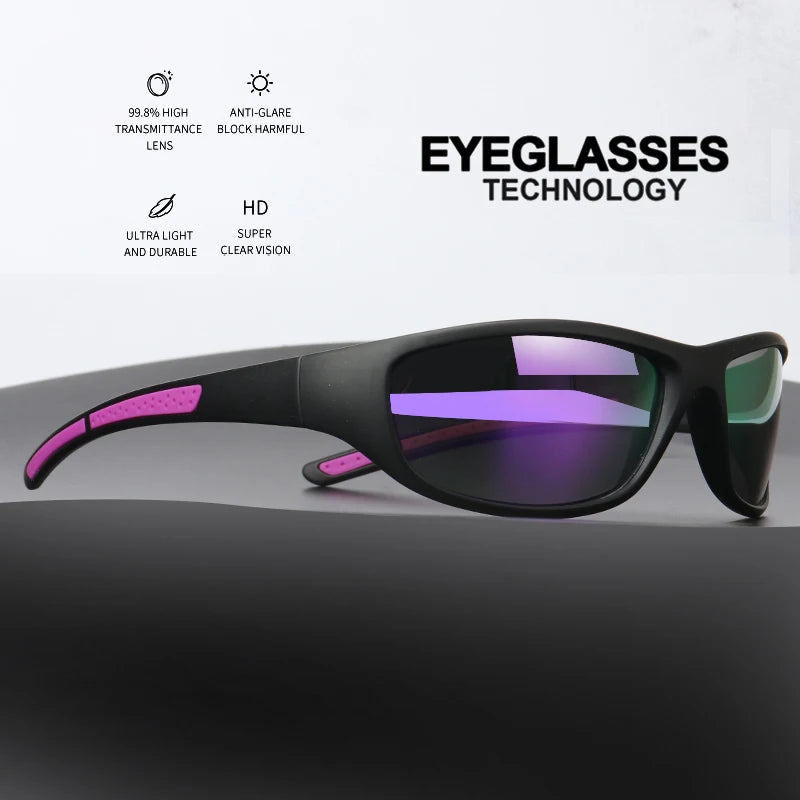 Polarized Sports Sunglasses for Men, Mens Sunglasses Wrap around UV Protection for Cycling Fishing Driving