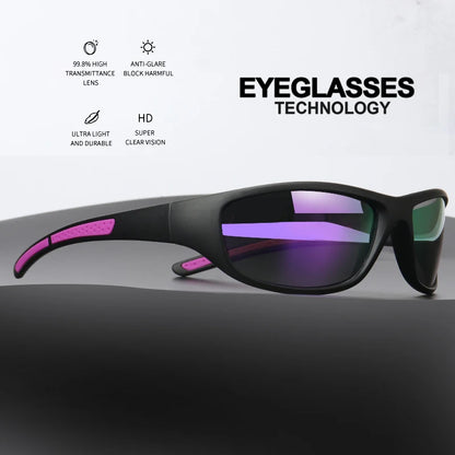 Polarized Sports Sunglasses for Men, Mens Sunglasses Wrap around UV Protection for Cycling Fishing Driving