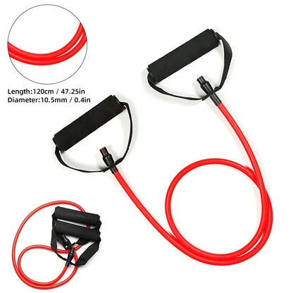 5 Levels Resistance Bands with Handles Men Yoga Pull Rope Elastic Fitness Exercise Tube Band for Home Workouts Strength Training