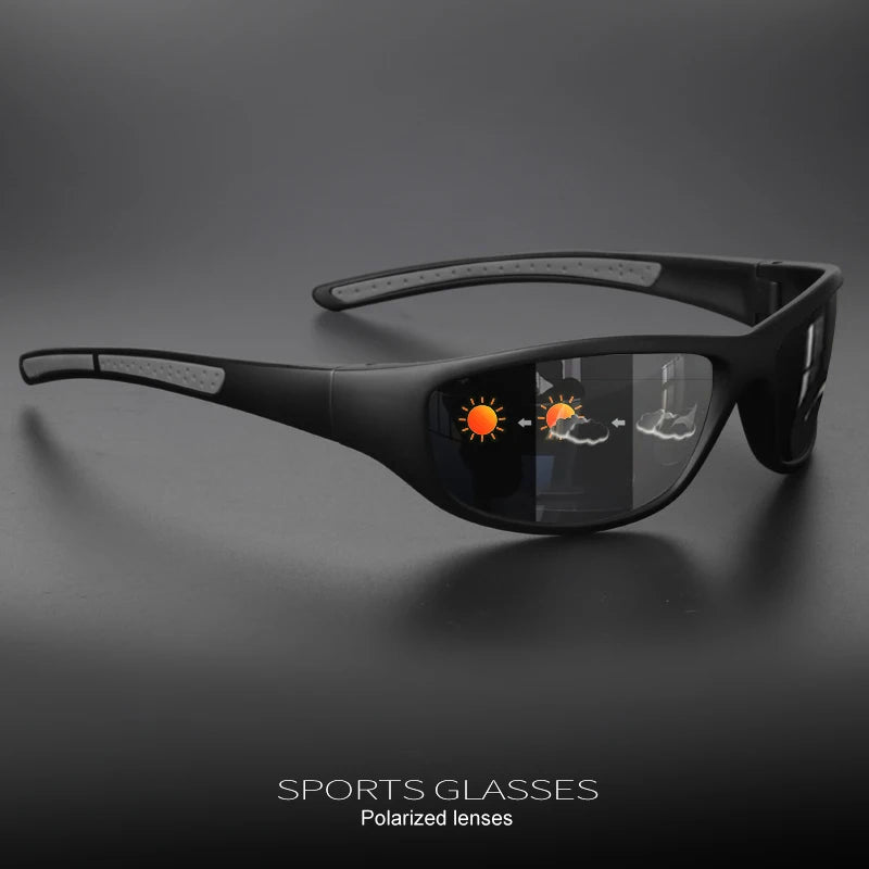 Polarized Sports Sunglasses for Men, Mens Sunglasses Wrap around UV Protection for Cycling Fishing Driving