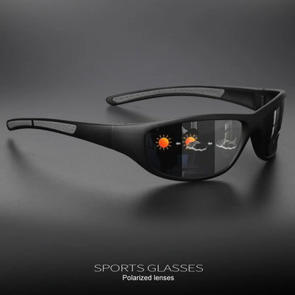 Polarized Sports Sunglasses for Men, Mens Sunglasses Wrap around UV Protection for Cycling Fishing Driving
