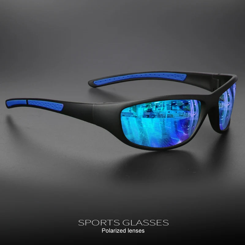 Polarized Sports Sunglasses for Men, Mens Sunglasses Wrap around UV Protection for Cycling Fishing Driving