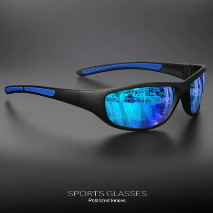 Polarized Sports Sunglasses for Men, Mens Sunglasses Wrap around UV Protection for Cycling Fishing Driving