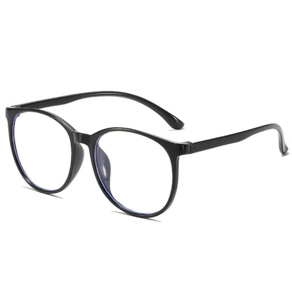 Transparent Large Frame Computer Glasses Women round anti Blue Light Optical Spectacle Flat Lens Eye Protection Plain Glasses