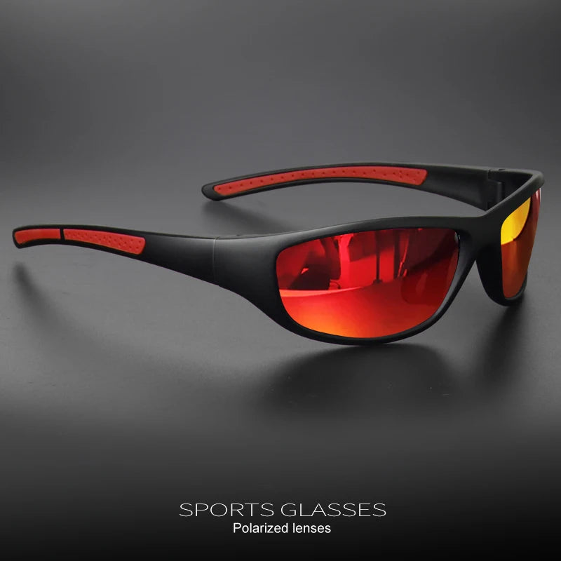 Polarized Sports Sunglasses for Men, Mens Sunglasses Wrap around UV Protection for Cycling Fishing Driving