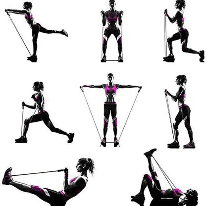 5 Levels Resistance Bands with Handles Men Yoga Pull Rope Elastic Fitness Exercise Tube Band for Home Workouts Strength Training
