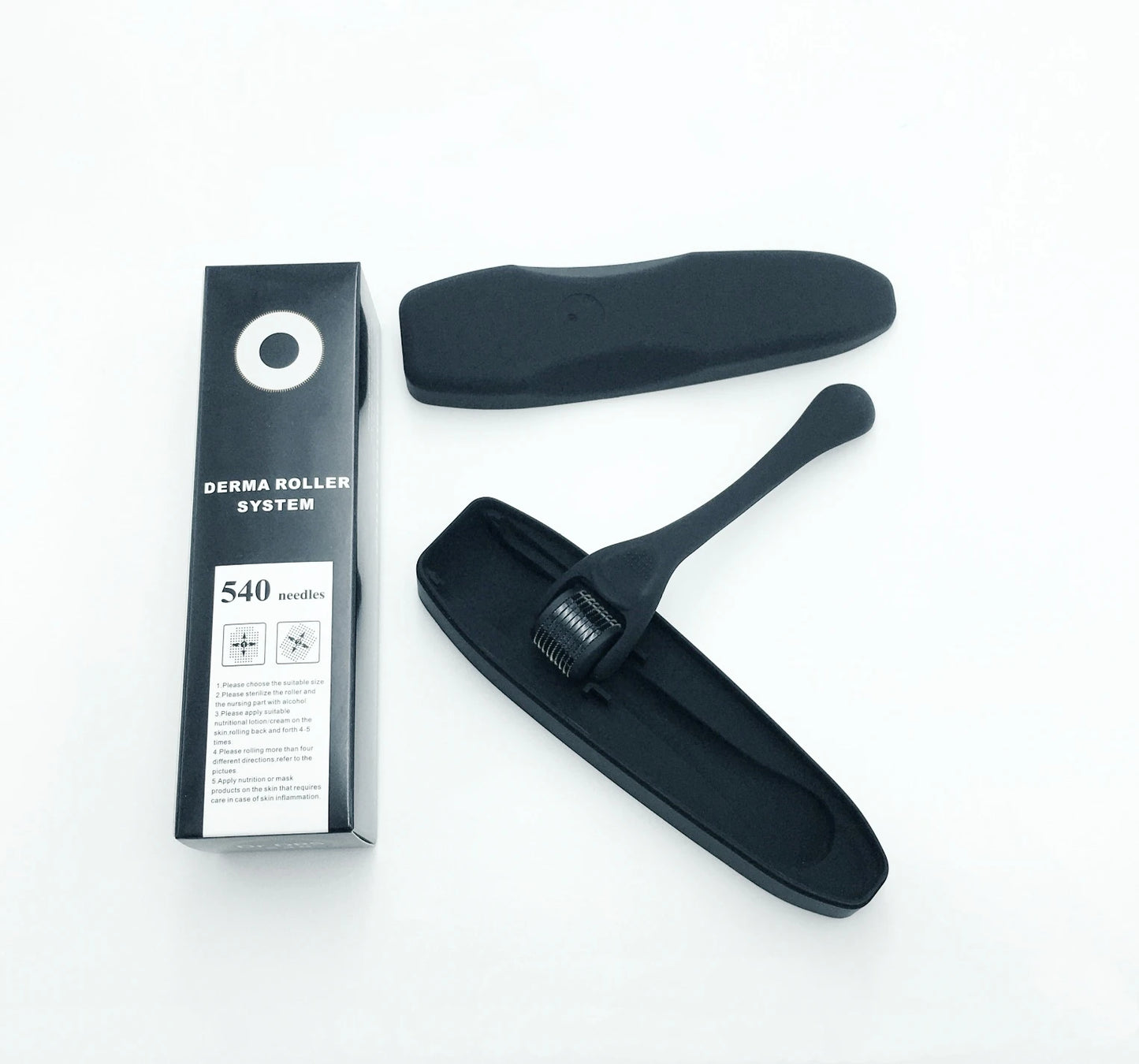 New Black 540 Needles for Facial Body Hair Growth Derma Roller for Skin Beard 0.2Mm 0.25Mm 0.3Mm Needle Micro Face Roll Tool