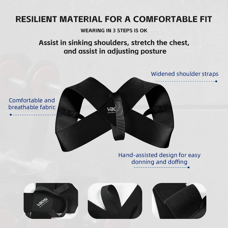 Adjustable Posture Corrector Upper Back Support Sporty Shoulder Belt for Men Women