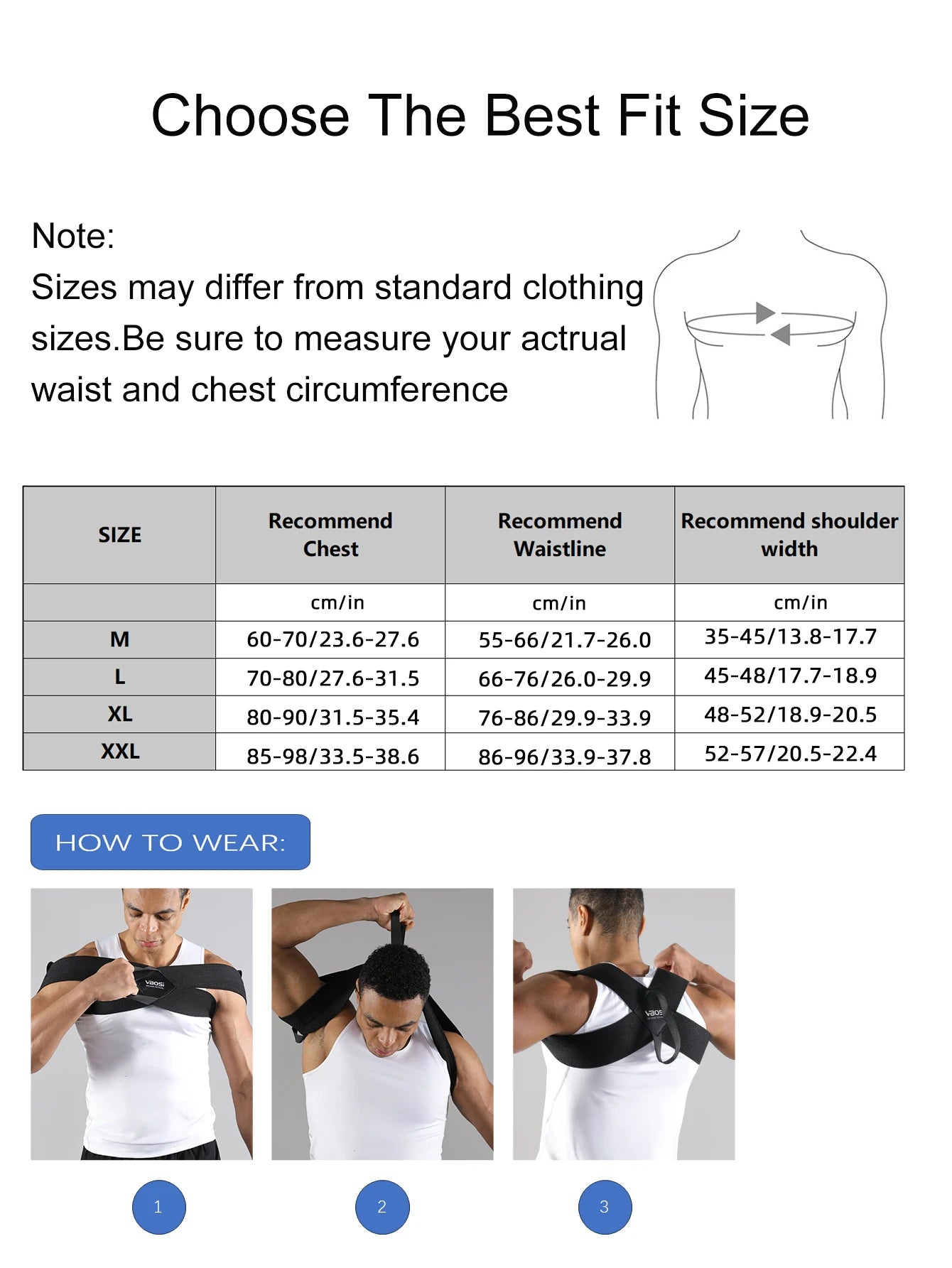 Adjustable Posture Corrector Upper Back Support Sporty Shoulder Belt for Men Women