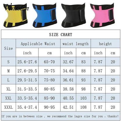 Women Sauna Sweat Abdomen Trimmer Belt Waist Trainer Slimming Body Shaper Corset Workout Belly Slim Fat Burner Girdles