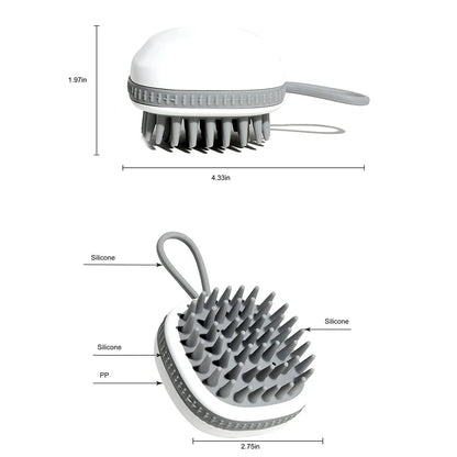 Hair Shampoo Brush with Soft Silicone Scalp Massager Brush Head Dandruff Removal Waterproof Shower Scalp Scrubber