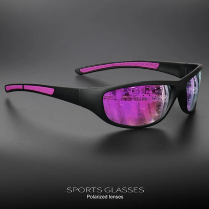 Polarized Sports Sunglasses for Men, Mens Sunglasses Wrap around UV Protection for Cycling Fishing Driving