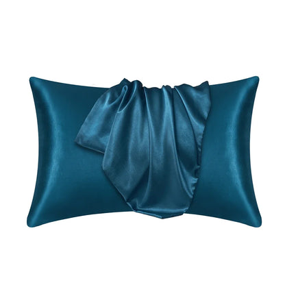 Nordic Silk Pillowcase White Black Grey Khaki Blue Pink Sliver Bed Pillow Covers Luxury Cases Home Bedding Decor