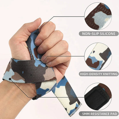 2Pcs Weightlifting Wrist Brace Straps Strength Training Deadlifts Crossfit Gym Fitness Pull-Up Lifting Support Sport Grip Band