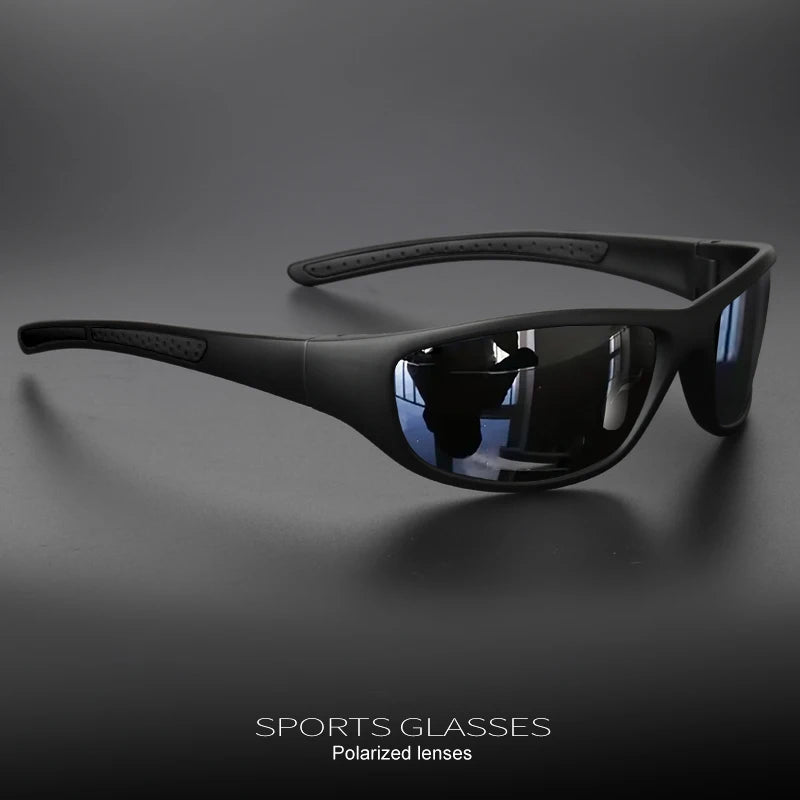 Polarized Sports Sunglasses for Men, Mens Sunglasses Wrap around UV Protection for Cycling Fishing Driving