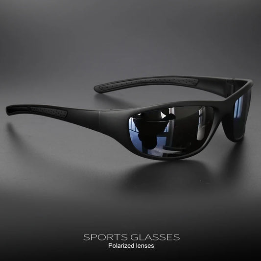 Polarized Sports Sunglasses for Men, Mens Sunglasses Wrap around UV Protection for Cycling Fishing Driving