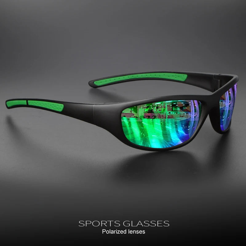 Polarized Sports Sunglasses for Men, Mens Sunglasses Wrap around UV Protection for Cycling Fishing Driving