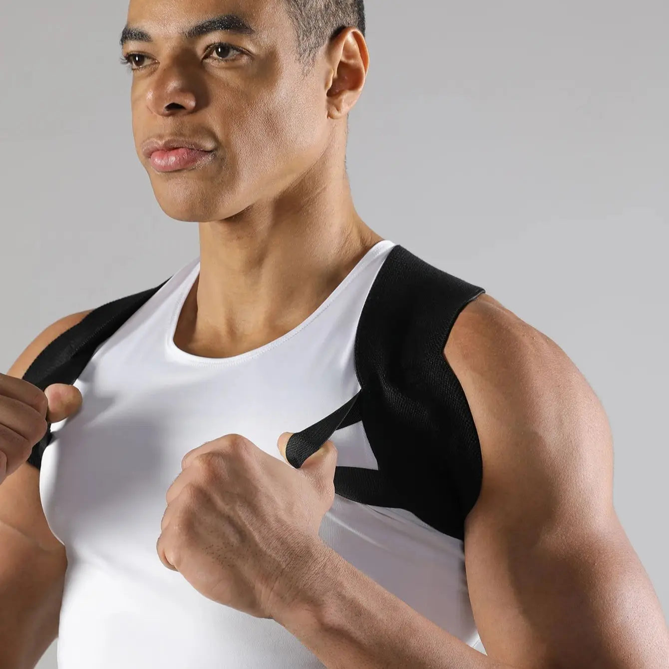 Adjustable Posture Corrector Upper Back Support Sporty Shoulder Belt for Men Women