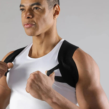 Adjustable Posture Corrector Upper Back Support Sporty Shoulder Belt for Men Women