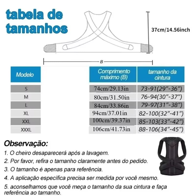 Back Brace Posture Corrector for Women & Men, Adjustable Back Lumbar Support Belt Shoulder Posture Support for Improve Scoliosis