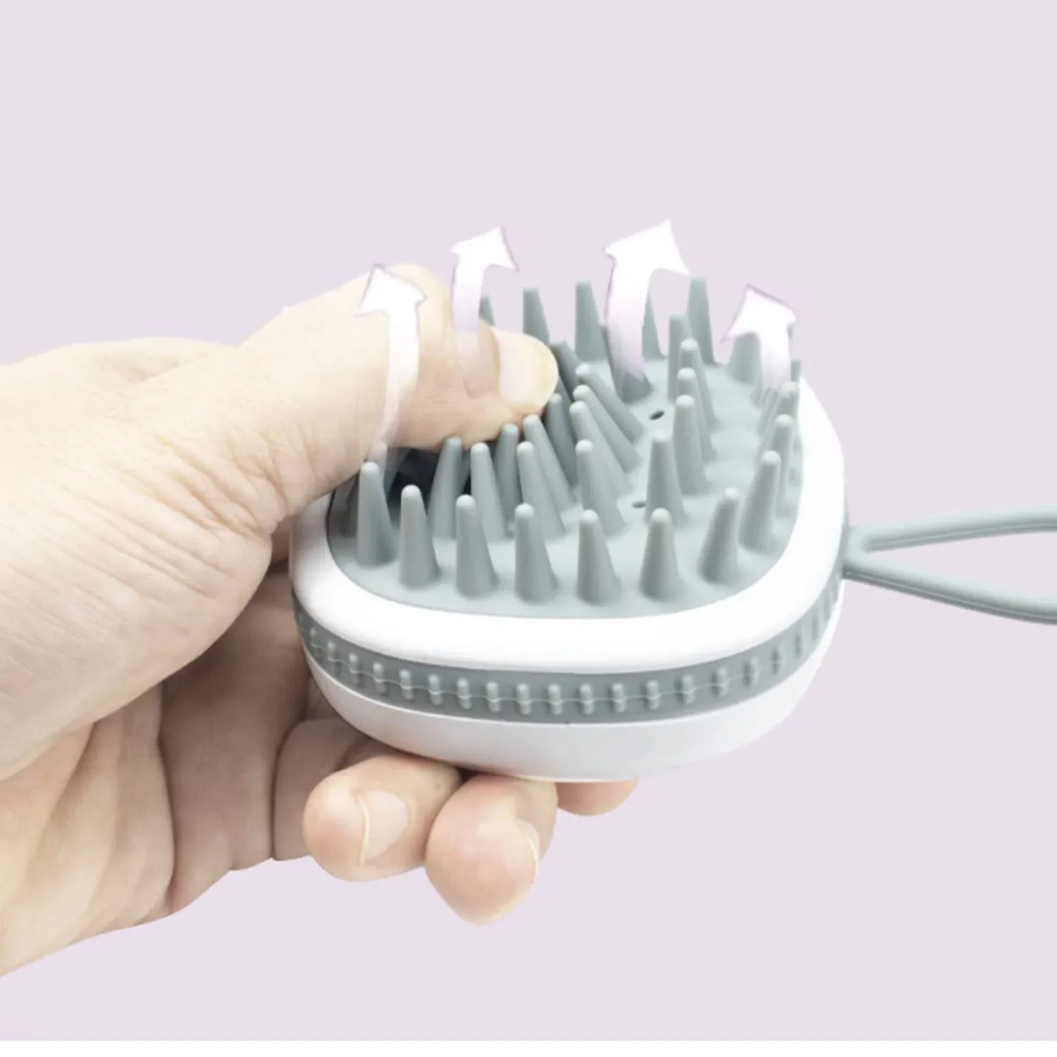Hair Shampoo Brush with Soft Silicone Scalp Massager Brush Head Dandruff Removal Waterproof Shower Scalp Scrubber