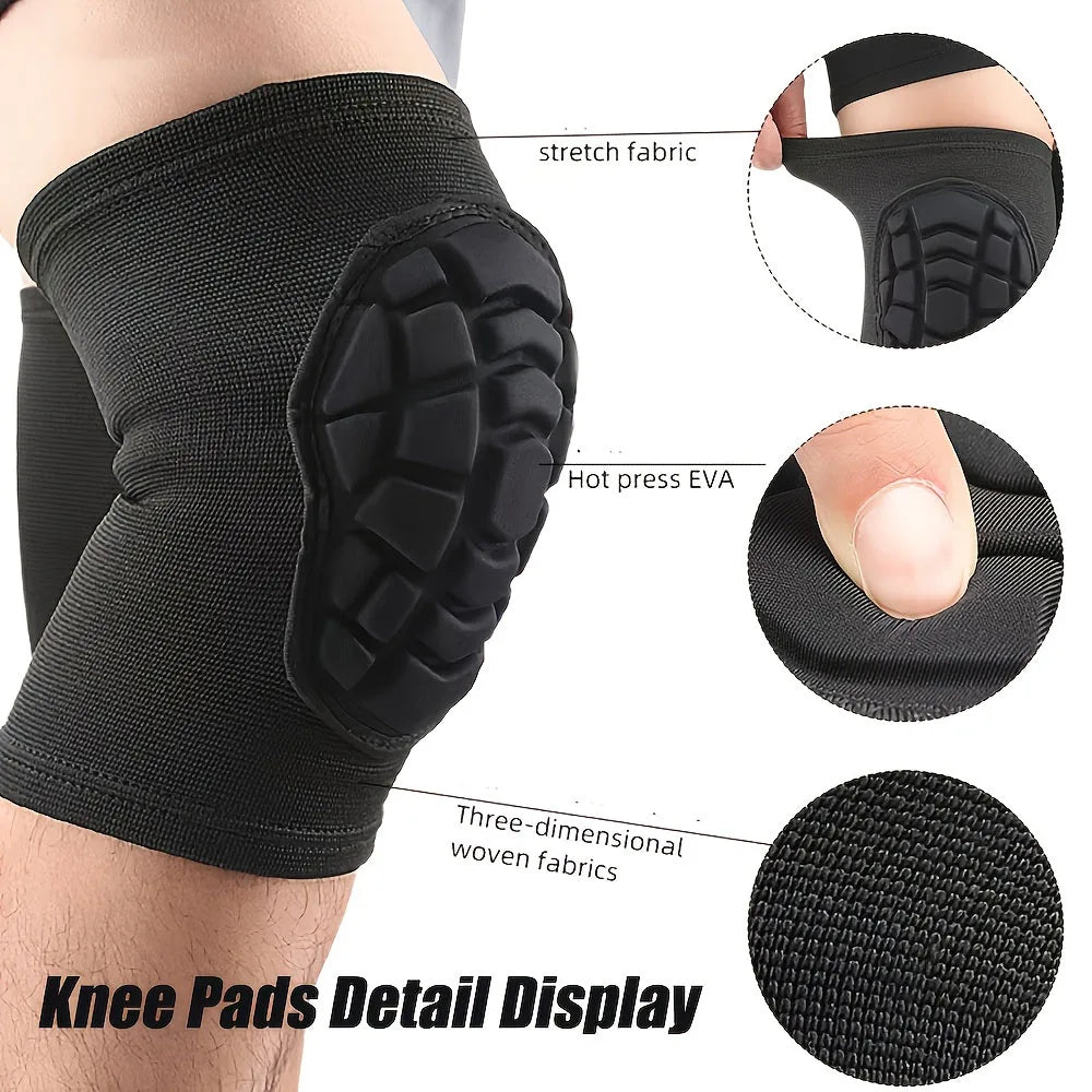 1 Pair Sports Knee Pads for Youth & Adult, Protective Compression Knee Sleeve for Basketball Volleyball Football Running Cycling