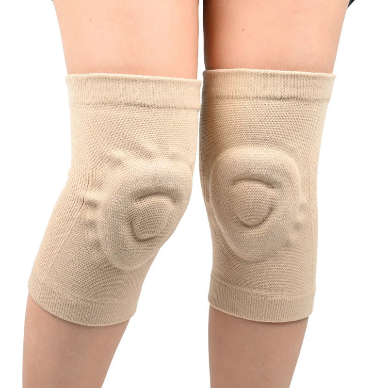 1 Pair Pressure Reducing Kneepads Fitness Dance Skating Sports Knee Pads Basketball Pressurized Cycling Silicone Thin Knee Pads