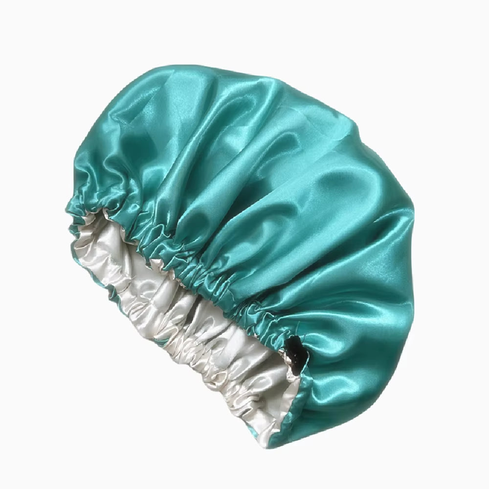 New Satin Hair Cap for Sleeping Invisible Flat Imitation Silk round Haircare Women Headwear Ceremony Adjusting Button Night Hat