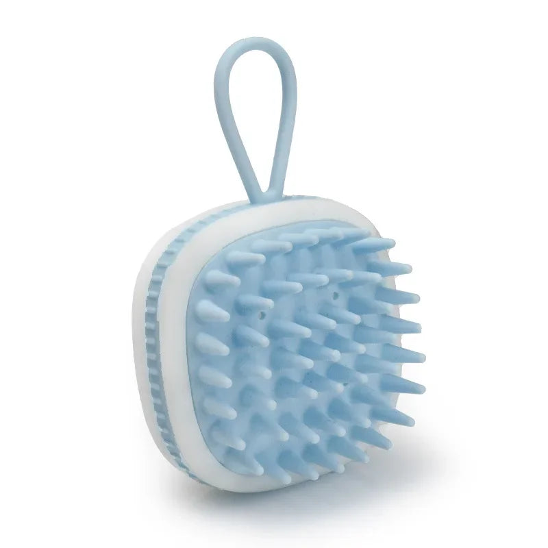 Hair Shampoo Brush with Soft Silicone Scalp Massager Brush Head Dandruff Removal Waterproof Shower Scalp Scrubber