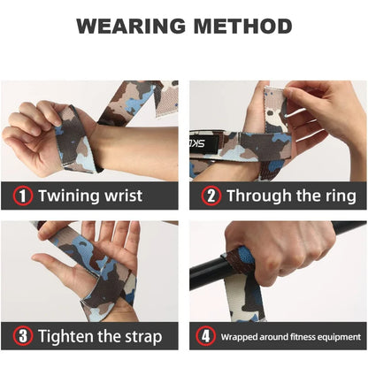 2Pcs Weightlifting Wrist Brace Straps Strength Training Deadlifts Crossfit Gym Fitness Pull-Up Lifting Support Sport Grip Band
